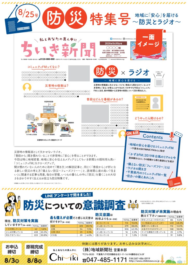 【ちいき新聞】防災特集号！<BR>地域に『安心』を届ける ～防災とラジオ～