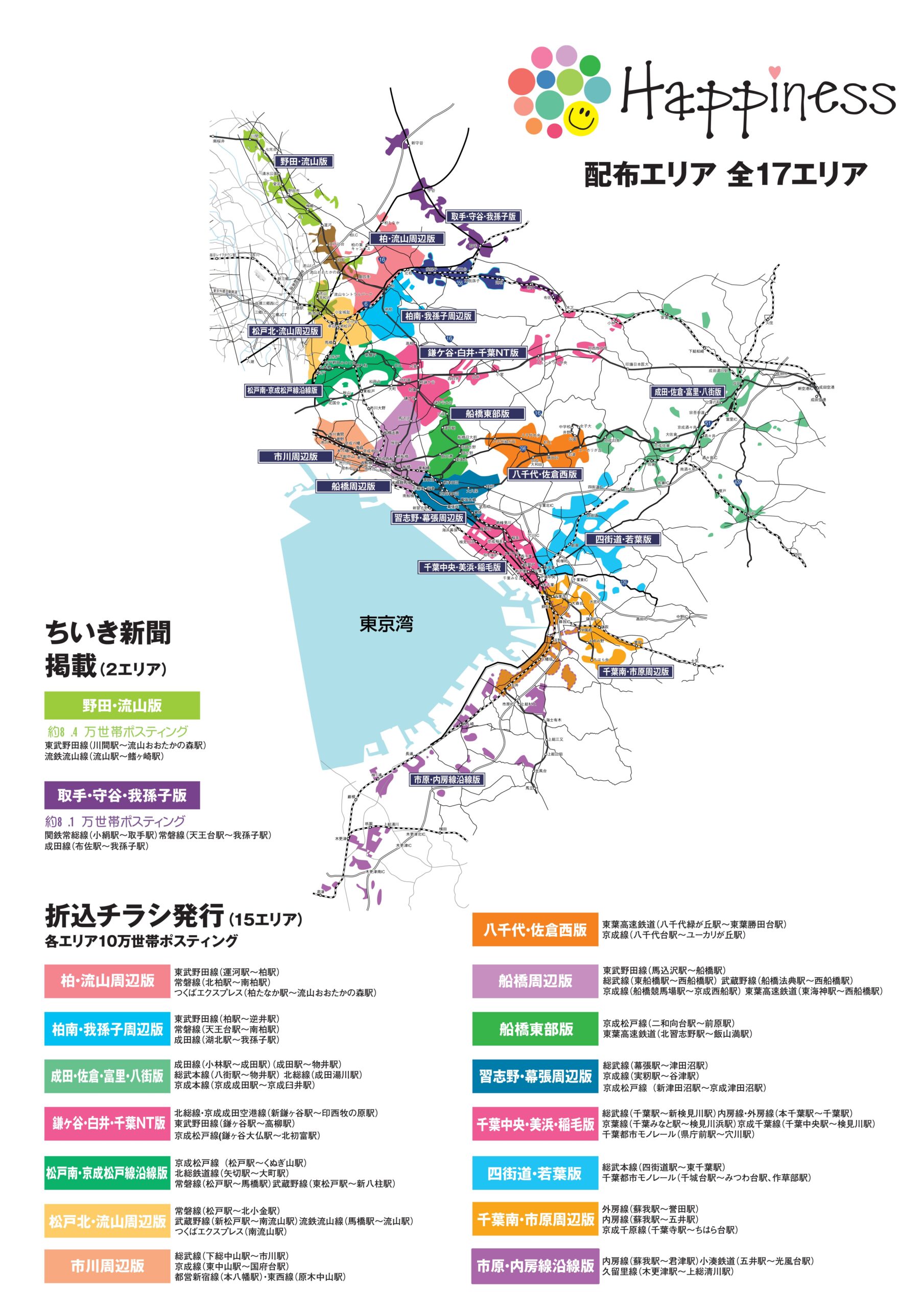 配布エリア 全13エリア