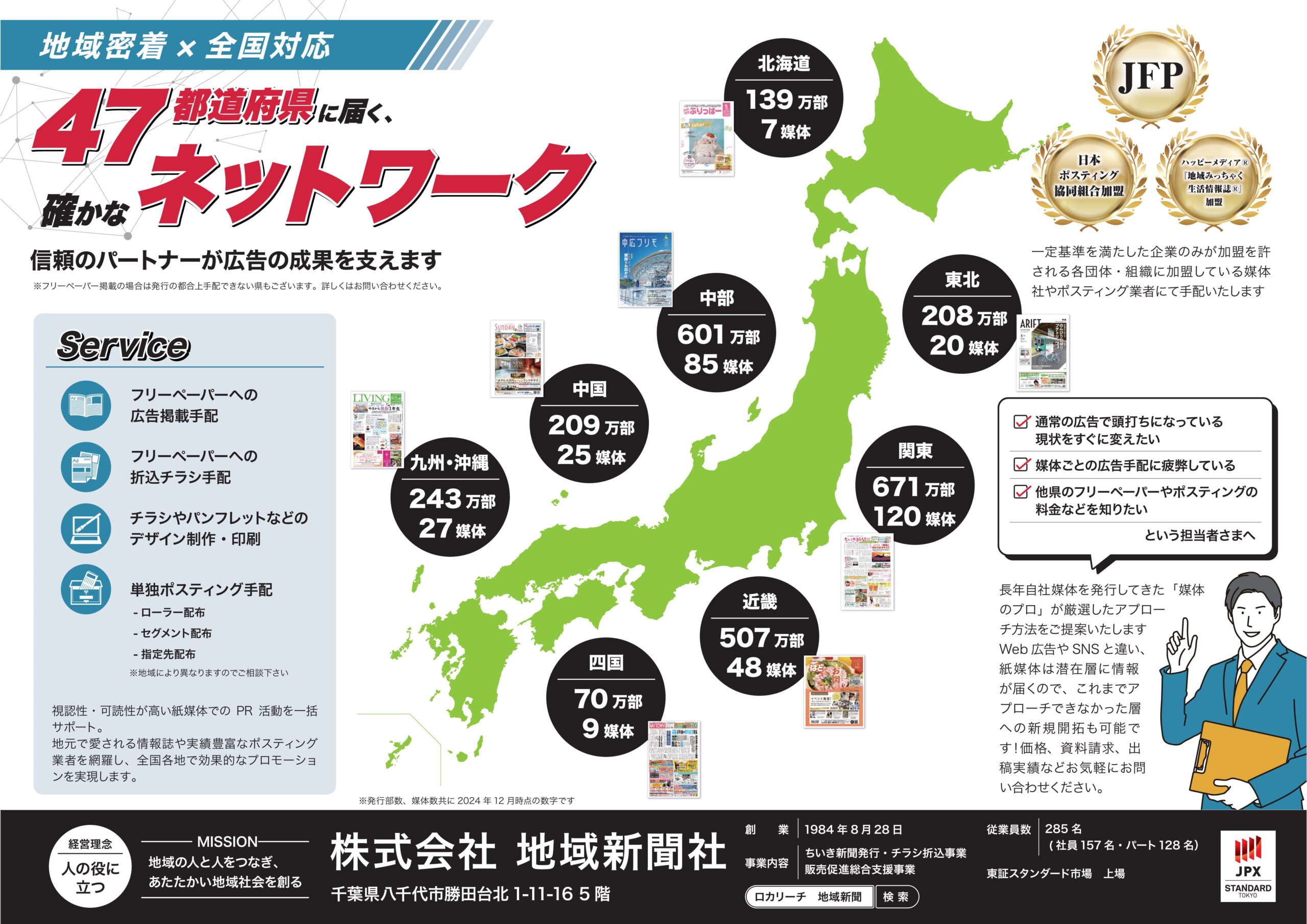 47都道府県に届く確かなネットワーク